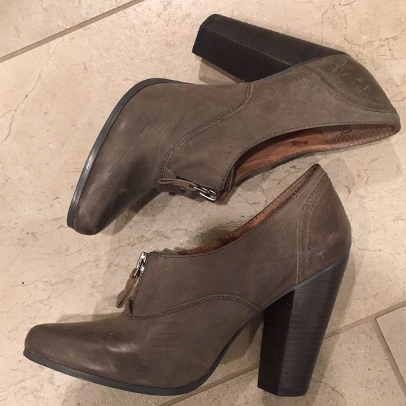 No. 704b grey leather oxford style pumps 37 - Picture 5 of 8